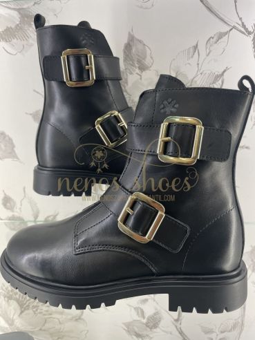 Botas Acebos hebillas negro