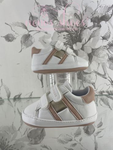 Zapatillas bebé Tommy Hilfiger blanco y rosa